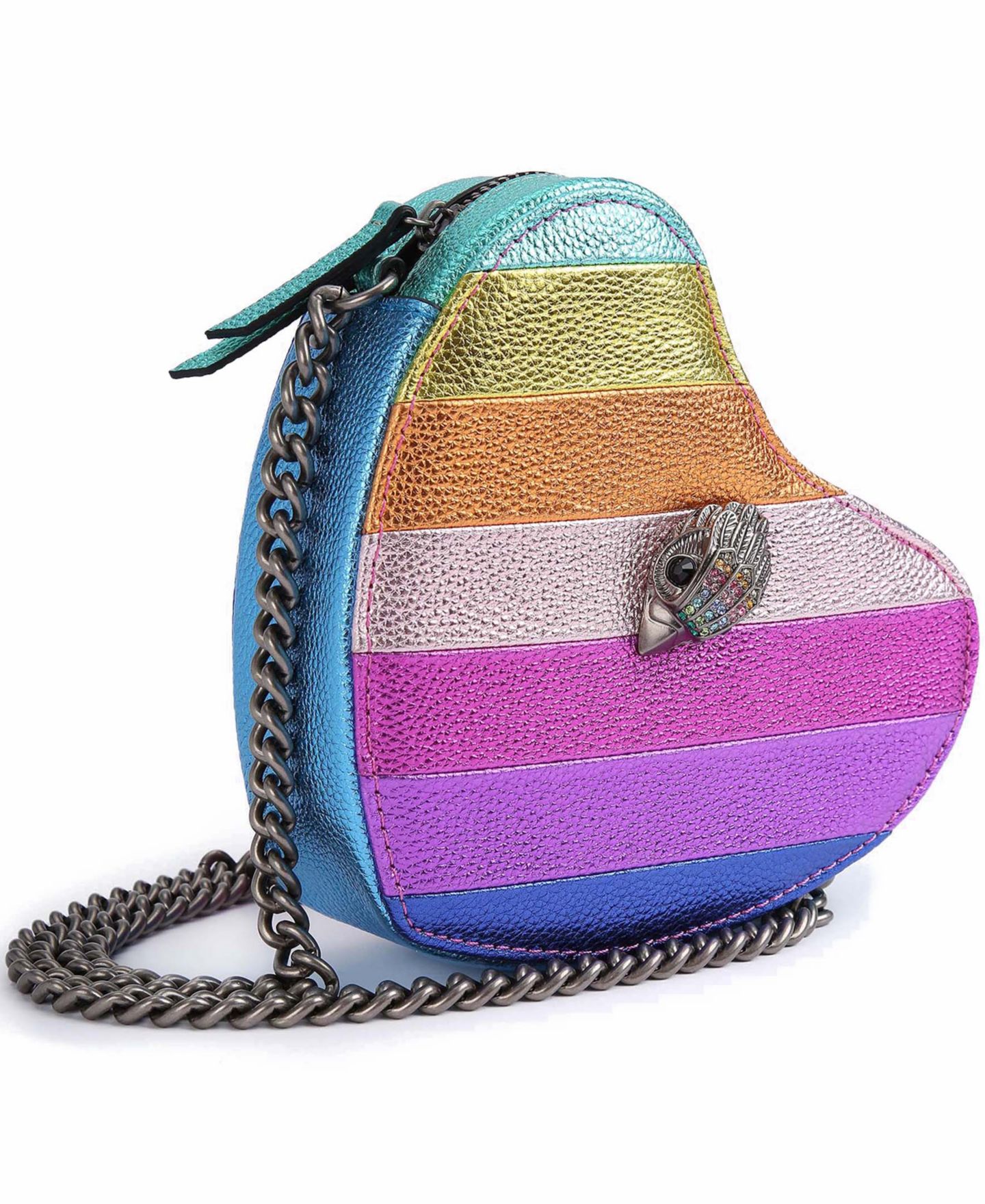 Женская сумка Kurt Geiger London Small Kensington Heart Leather Crossbody, цвет: Разноцветный — фото 6