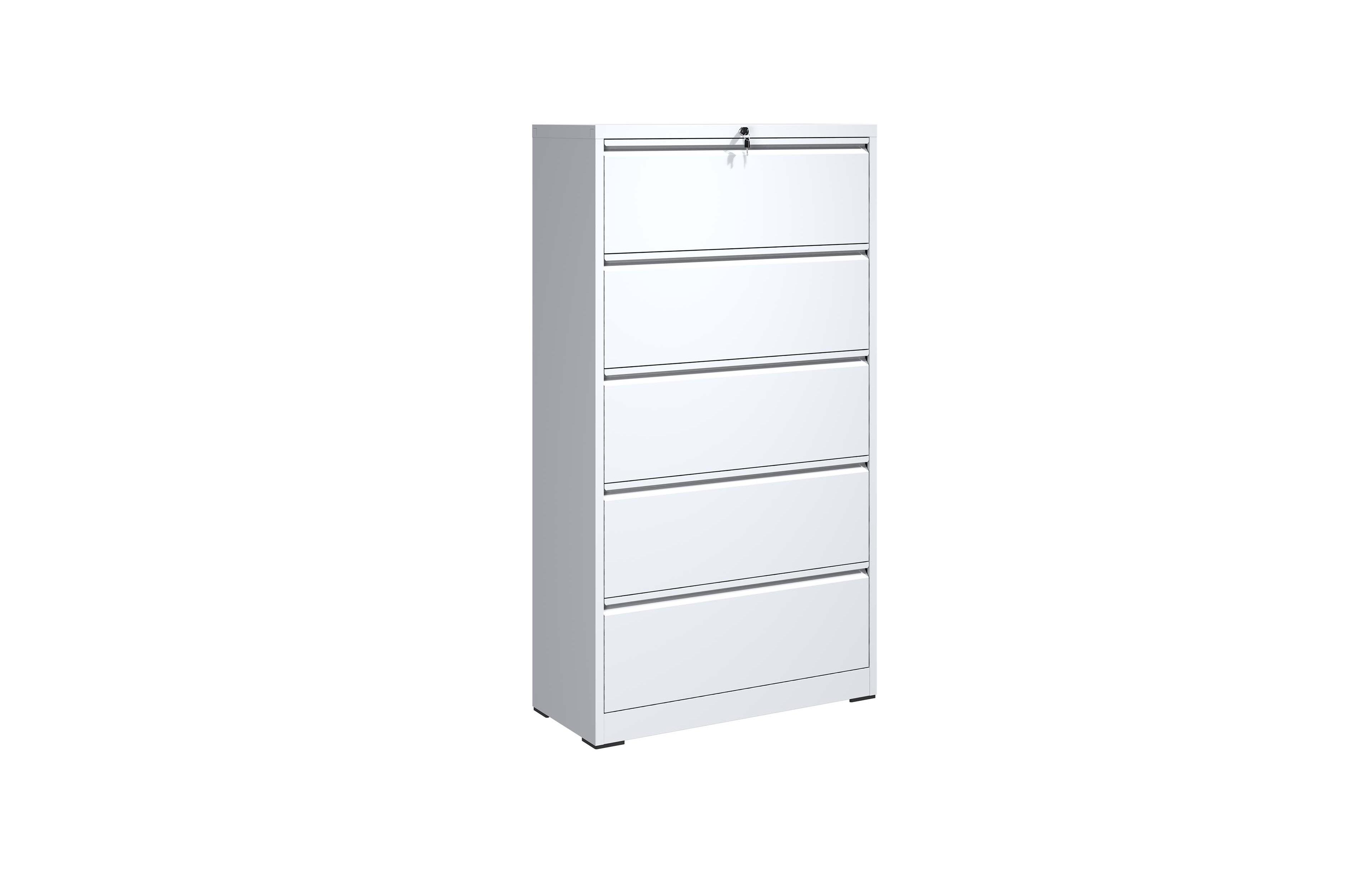 Boyel Living 5 Drawer Steel Lateral File Cabinet Locking Wide Legal Size 550lb Capacity