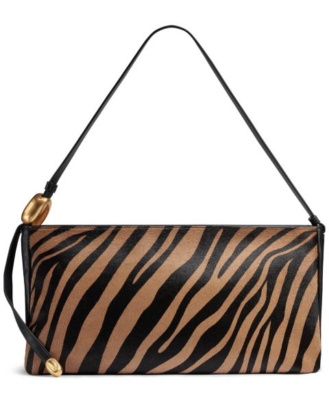 Женская сумка Donna Karan New York Velvet Large Shoulder Handbag, цвет: Чёрный / Рыжевато-коричневый