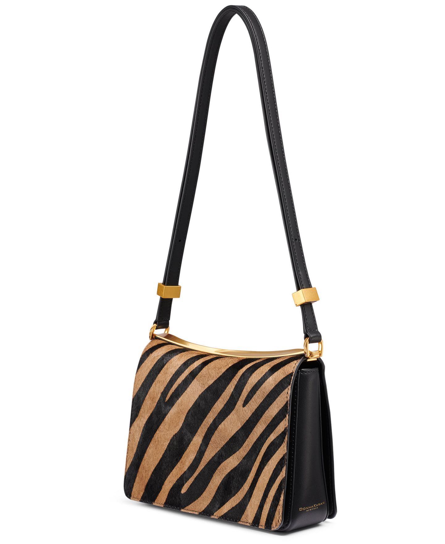 Женская сумка Donna Karan New York Jericho Shoulder, цвет: Чёрный / Рыжевато-коричневый — фото 6