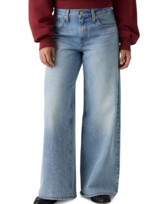 Women's Middy Mid-Rise Wide-Leg Retro Jeans