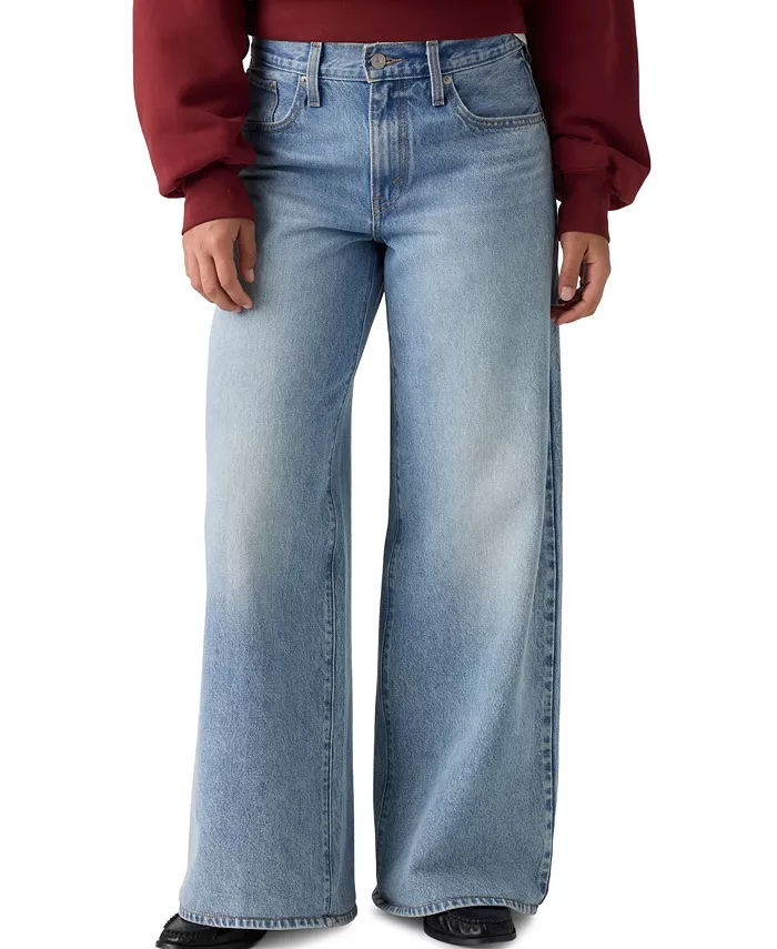 Women's Middy Mid-Rise Wide-Leg Retro Jeans