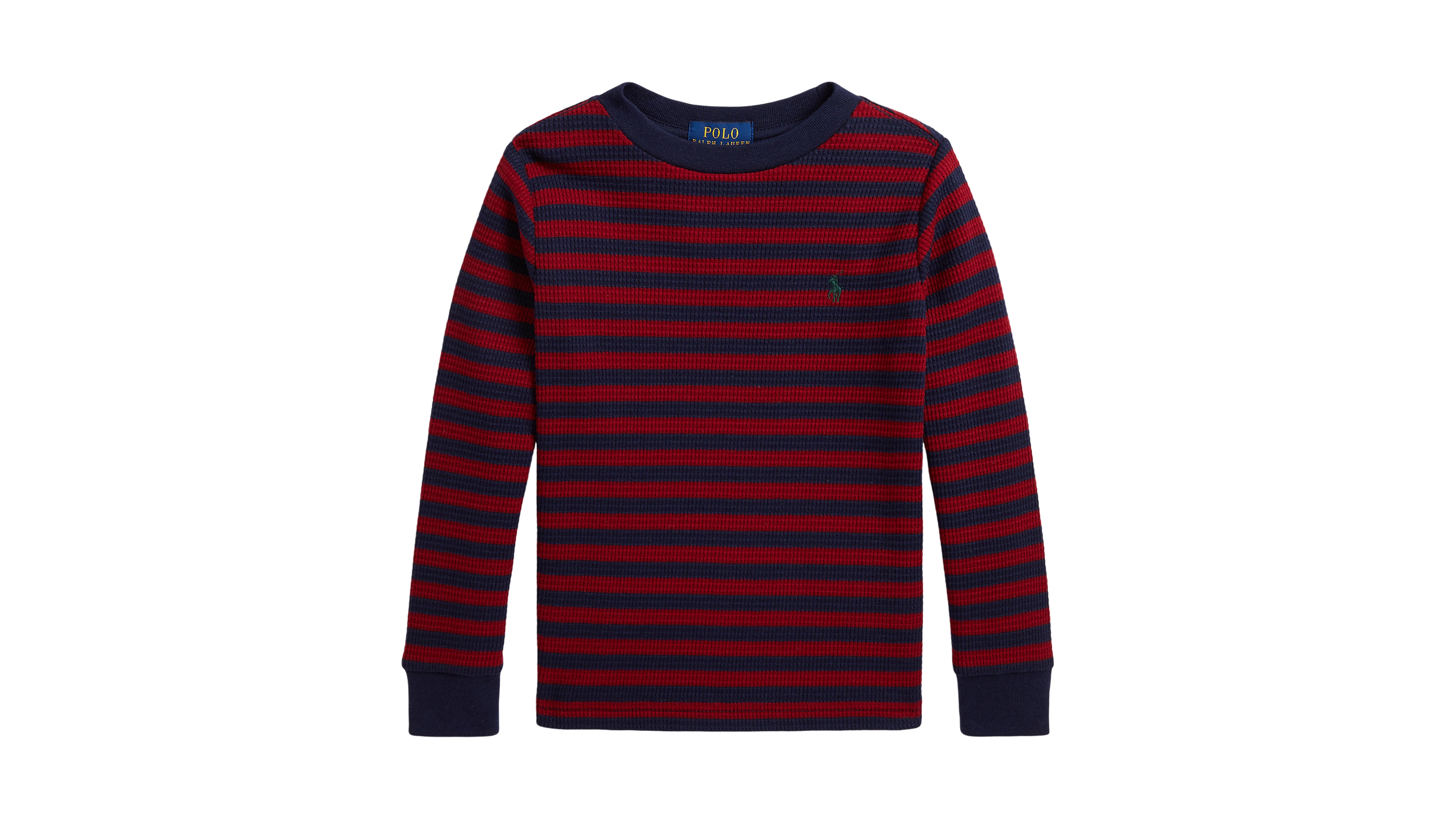 Polo Ralph Lauren Boys' 8-20 Striped Waffle-Knit Crewneck T-Shirt