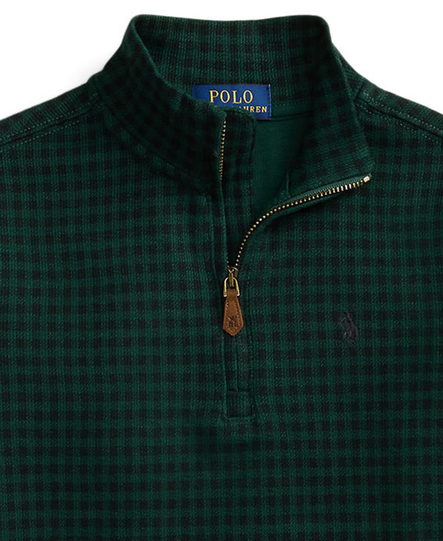 Свитер Polo Ralph Lauren Plaid Estate-Rib Quarter-Zip Pullover для мальчиков, цвет: Зелёный — фото 6