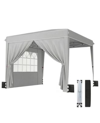 10 x 10 feet Pop Up Canopy Tent with Sides, UPF50+ Inst Canopy