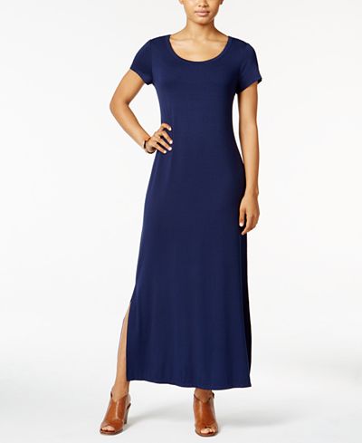 Style & Co. Short-Sleeve Maxi Dress, Only at Macy's - Dresses - Women ...