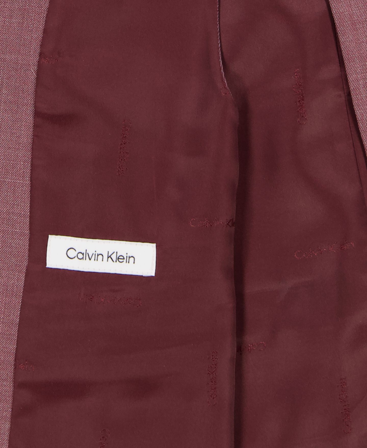 Мужской жилет Calvin Klein Sharkskin Stretch Single-Breasted Vest, цвет: Бордовый — фото 4