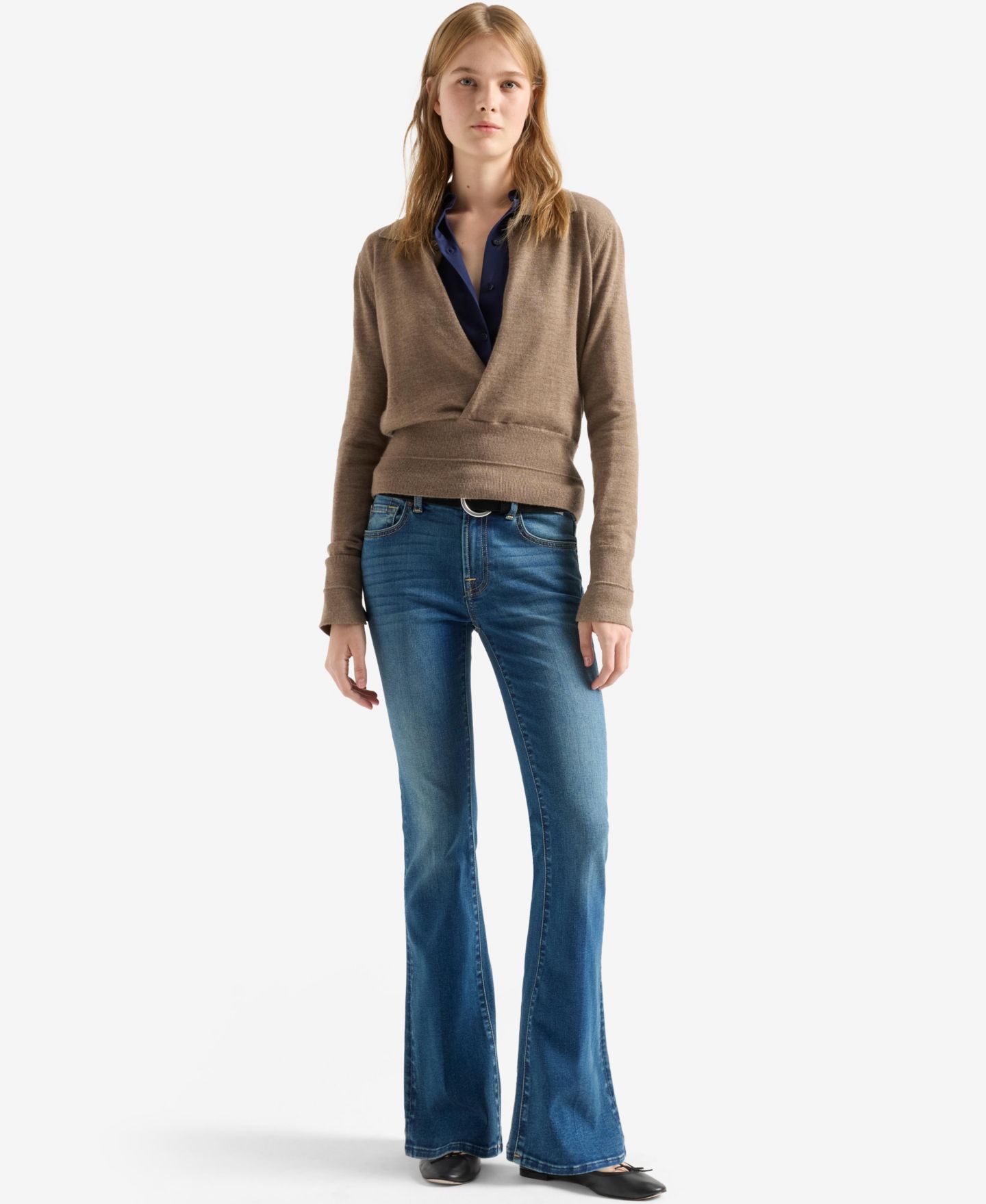 Женские джинсы 7 For All Mankind Bootcut Tailorless Mid-Rise, цвет: Authentic — фото 2