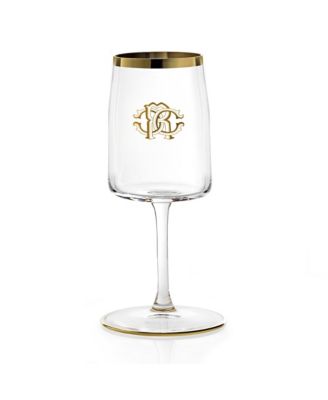 Champagne Goblet NEW MONOGRAM Gold H 9.25", cap. 10 oz