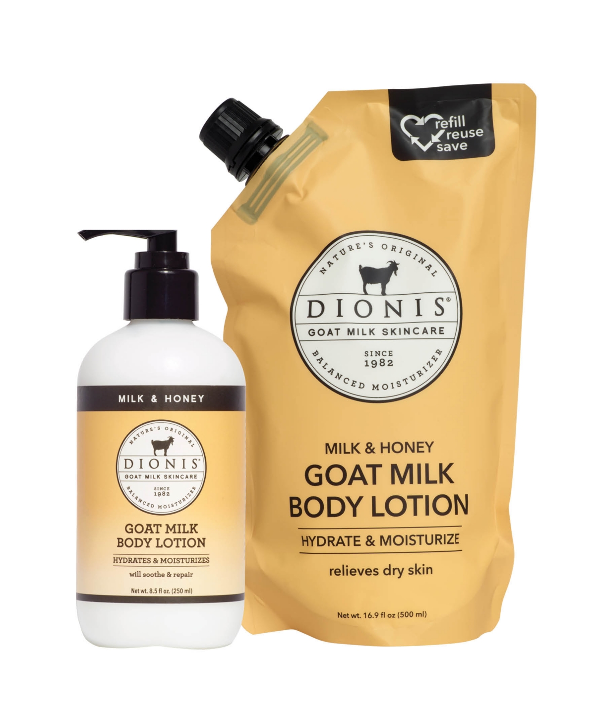 Dionis Milk & Honey Goat Milk Body Lotion Refill Set In No Color
