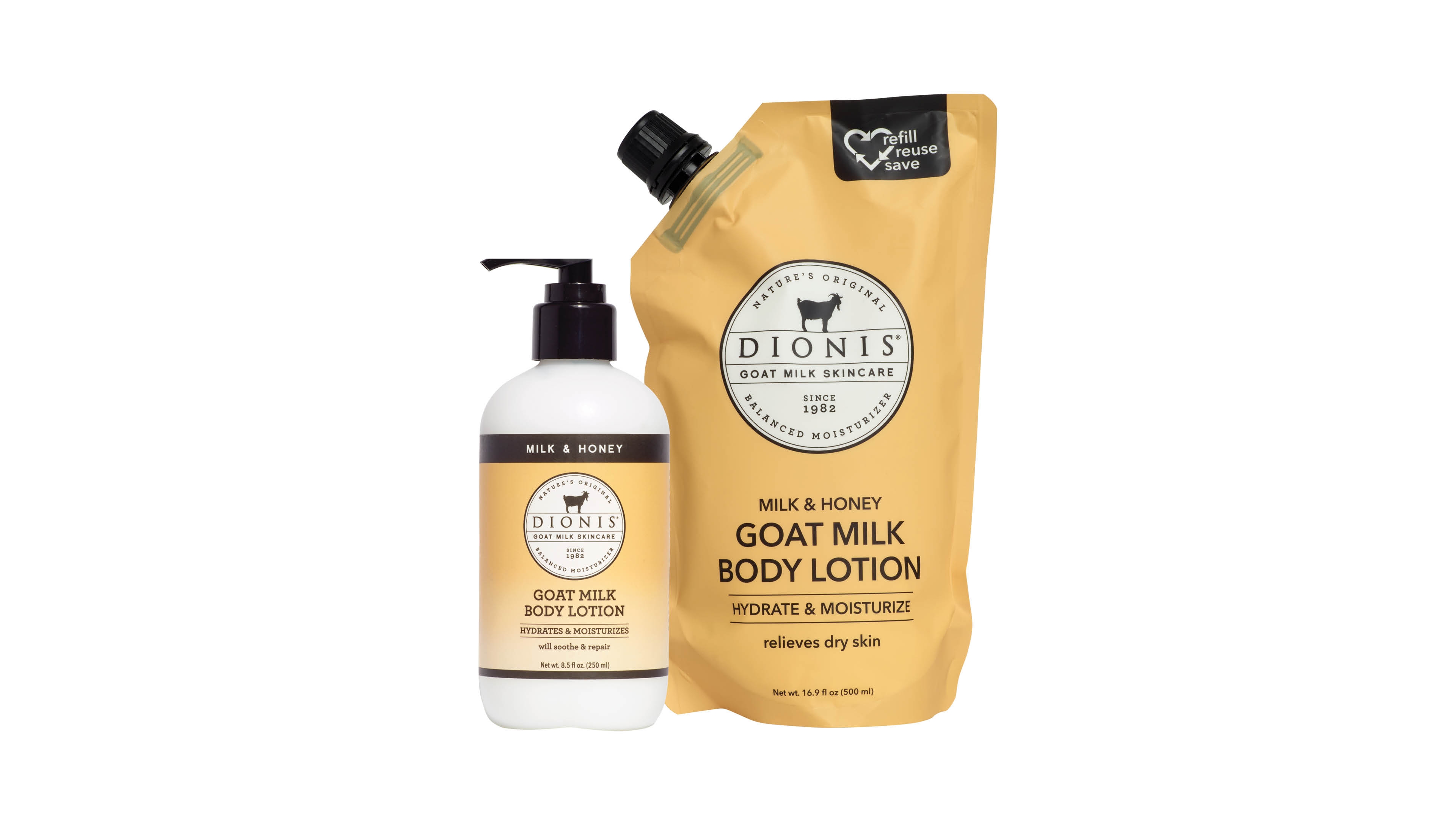 Dionis Milk & Honey Goat Milk Body Lotion Refill Set