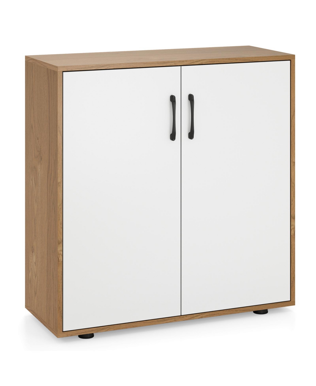 Mecale Coffee Bar Cabinet with 5-Position Adjustable Shelf for Living Room Dining Room - Natural