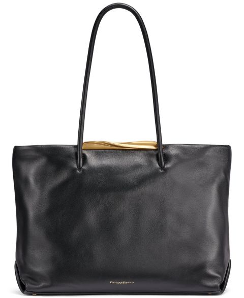 Женская сумка Donna Karan New York Poplin Tote, цвет: Чёрный / Золотой
