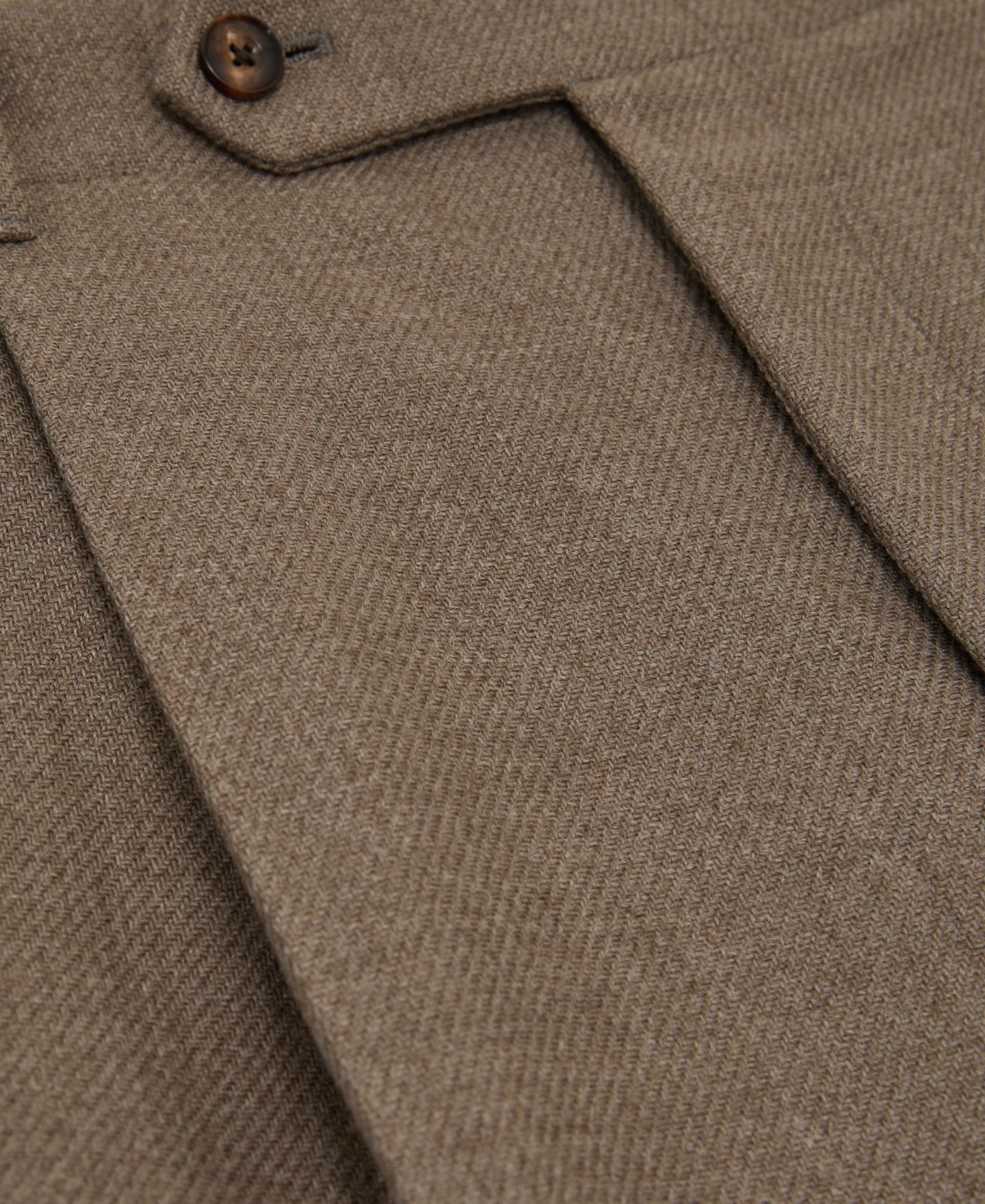 Мужские брюки REISS Terrain Pleated Twill Wool-Blend Relaxed-Fit, цвет: Серо-бежевый коричневый — фото 3