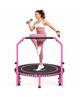 BT2 40 Inch Rebounder Trampoline for Adults, Handle Included, Indoor Use, 450 lbs Weight Capacity
