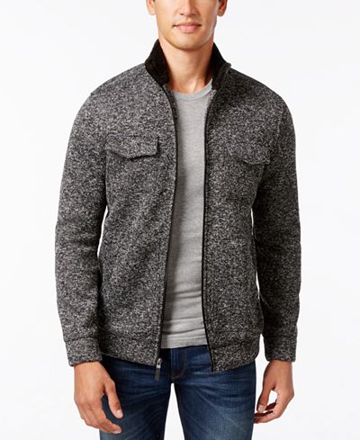 Tasso Elba Men's Zip Front Textured Jacket, Only at Macy's