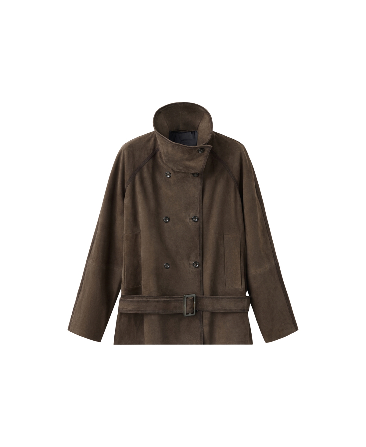 Mango Women's Selection Oversized Belted Suede Jacket