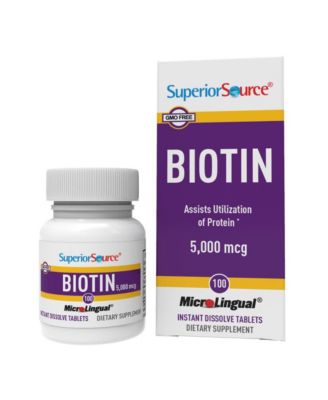Biotin 5000 mcg 100 Sublingual Dissolving Tablets