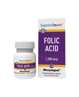 Folic Acid 1200 mcg  100 Sublingual Tablets