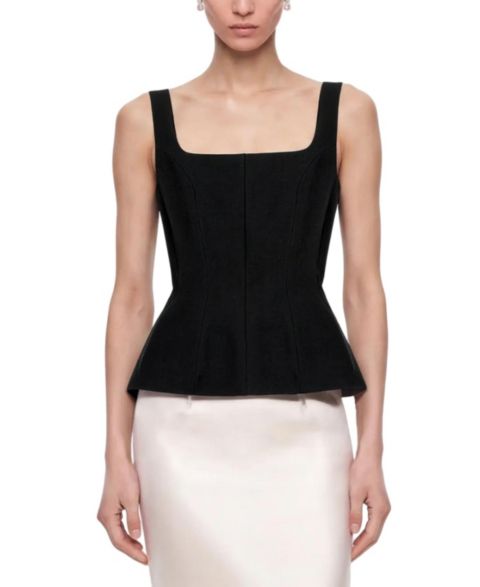 Корсет Peplum, квадратный вырез — NOCTURNE, цвет: Чёрный