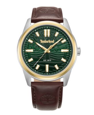 Men's Quartz Northbridge Leather Band Watch 46mm