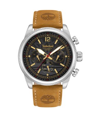 Men's Multi-Function Quartz Callahan Sport Tan Leather Watch 46mm