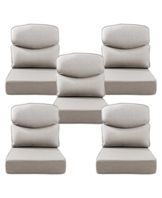 Luxury Smile 24x24x6 Outdoor Cushions, Water Resistant Olefin Deep Seat Cushion for Patio Wicker Chair Sofa