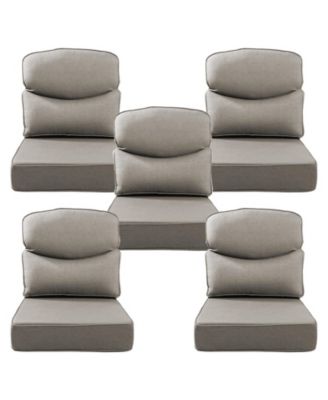 Luxury Smile 24x24x6 Outdoor Cushions, Water Resistant Olefin Deep Seat Cushion for Patio Wicker Chair Sofa