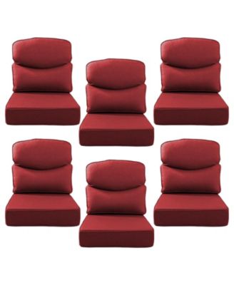 Luxury Smile 24x24x6 Outdoor Cushions, Water Resistant Olefin Deep Seat Cushion for Patio Wicker Chair Sofa