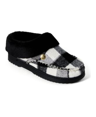 Women's Nyla Plaid Moc Toe Clog Slippers