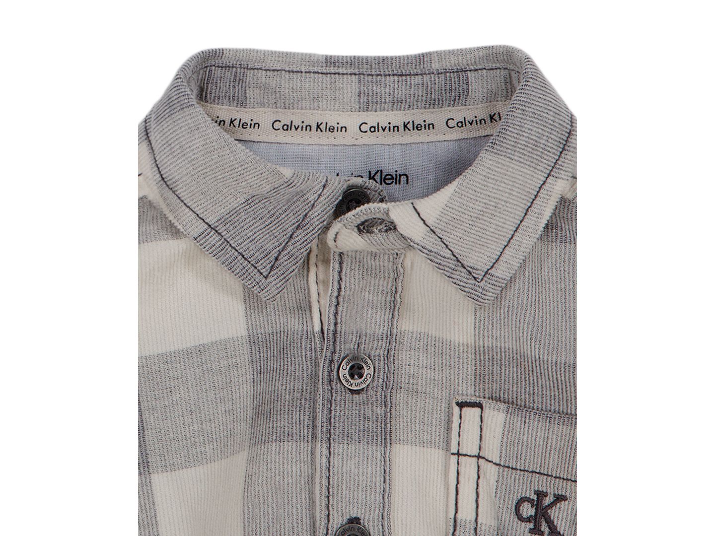 Комплект Calvin Klein Long-Sleeve Corduroy Shirt and Pant, 2-Piece Set для мальчиков-малышей, цвет: Клетчатый — фото 3