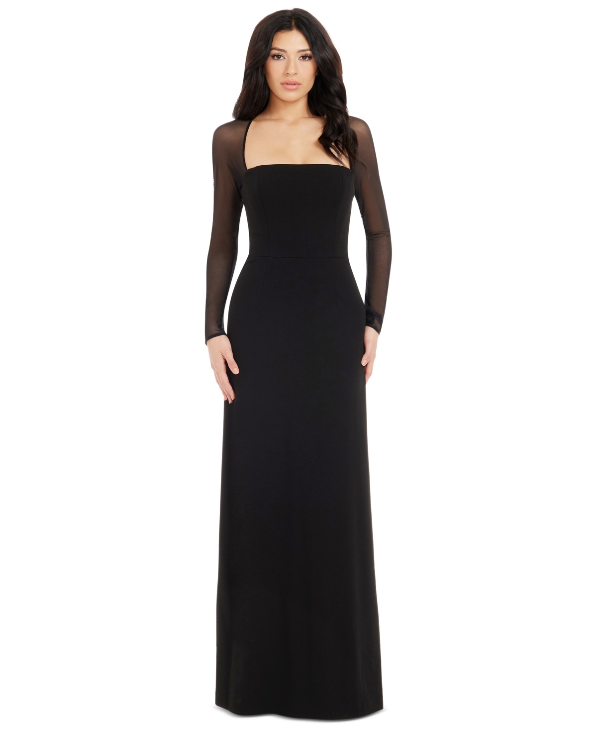 Dress the Population Women's Maxwell Square Neck Dress - Navy