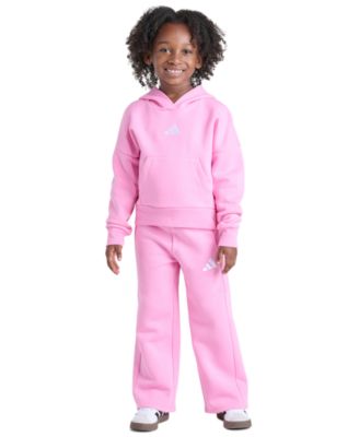 Girls' 2T-6X Pullover Hoodie and Wide-Leg Pants, 2-Piece Set