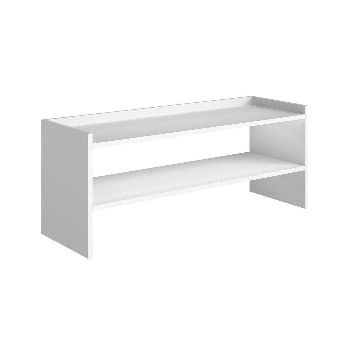 SongmicsHome 2-Tier Shoe Rack, Stackable Particleboard Shoe Shelf