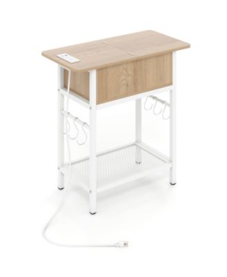 Slim End Table with a Built-In USB Charging Station