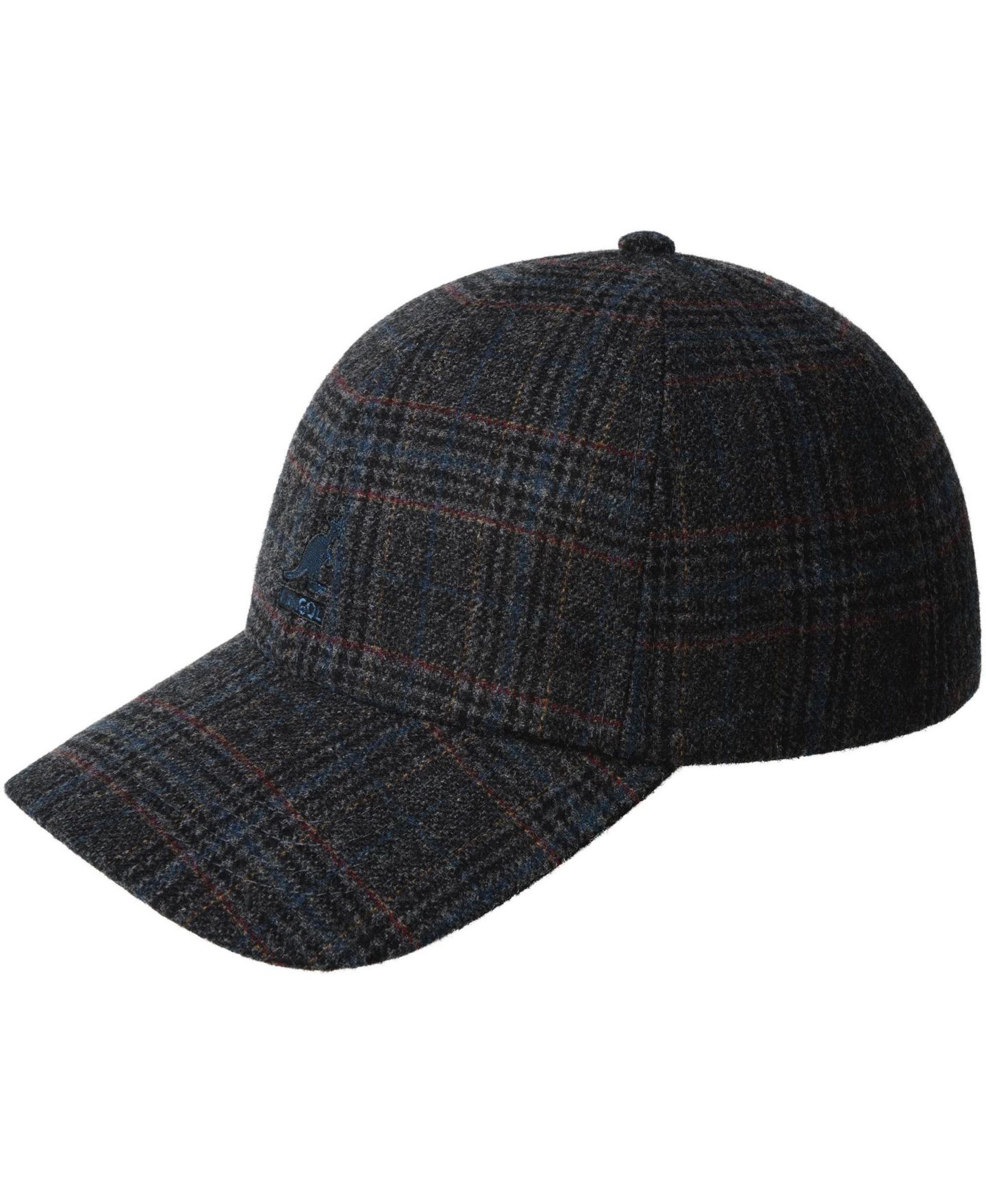 Мужская кепка Kangol Plaid Earflaps Wool-Polyester Blend, цвет: Чёрный разноцветный — фото 1