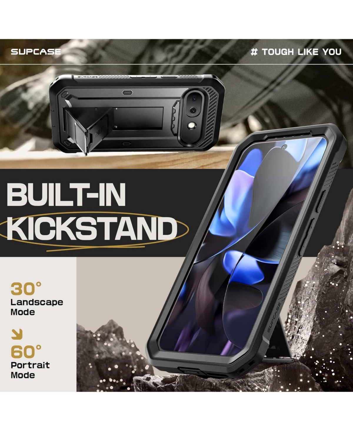 Supcase Unicorn Beetle Pro Rugged Built-in Screen Protector Phone Case for Google Pixel 9a