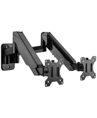 Height-Adjustable Dual Monitor Wall Mount, Compatible with VESA 75x75mm and 100x100mm