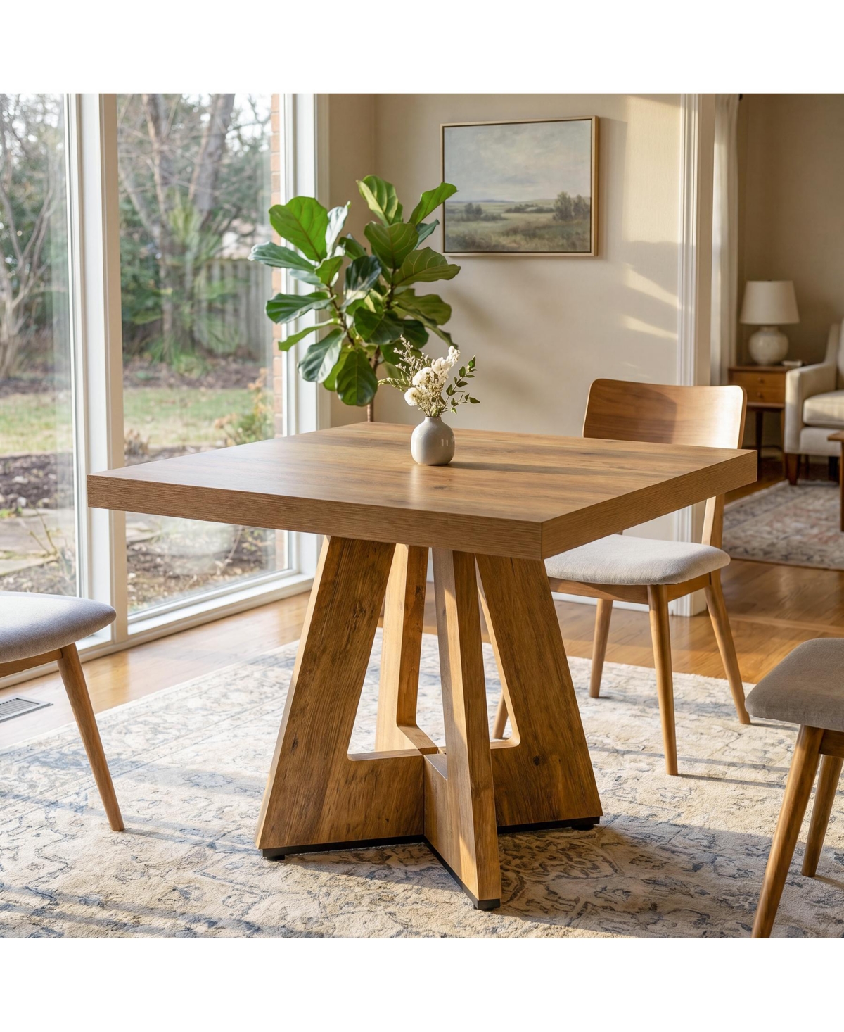 Tribesigns Square Dining Table for 4, 31.5-Inch Small Kitchen Table