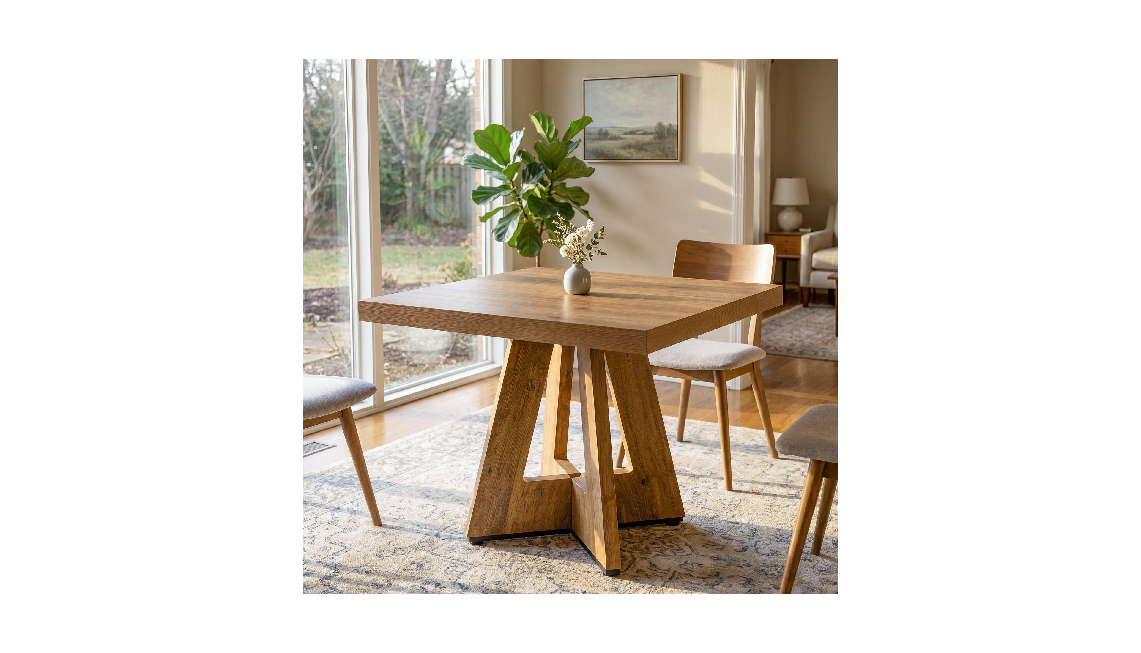 Tribesigns Square Dining Table for 4, 31.5-Inch Small Kitchen Table