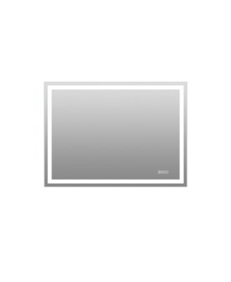 36 x 24 Inch LED Bathroom Mirror Dimmable Lighted Vanity Frosted Light Band 3 Color Temp Anti Fog Memory 2 Hour Auto Off