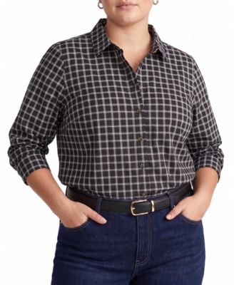Plus Size Elbe Classic-Fit Stretch-Poplin Shirt
