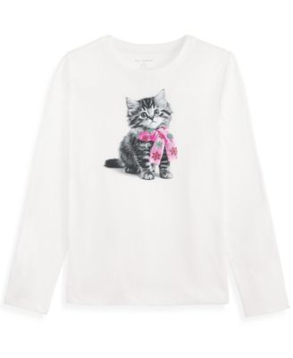 Girls' XS-XL Long-Sleeve Crewneck T-Shirt