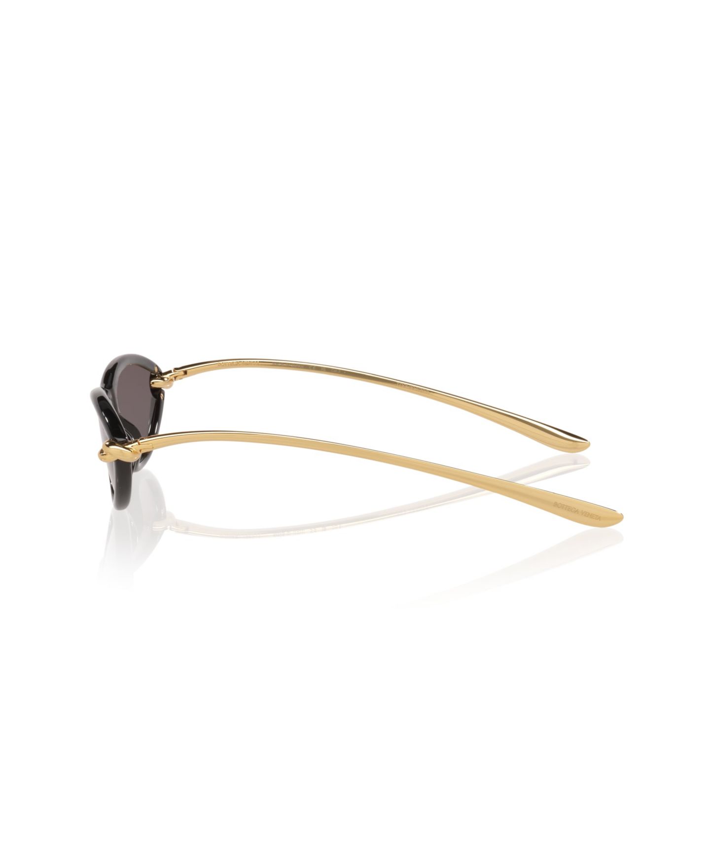 Женские солнцезащитные очки Bottega Veneta Cat Eye Signature Icons Sunglasses BV1390S, цвет: Чёрный — фото 3
