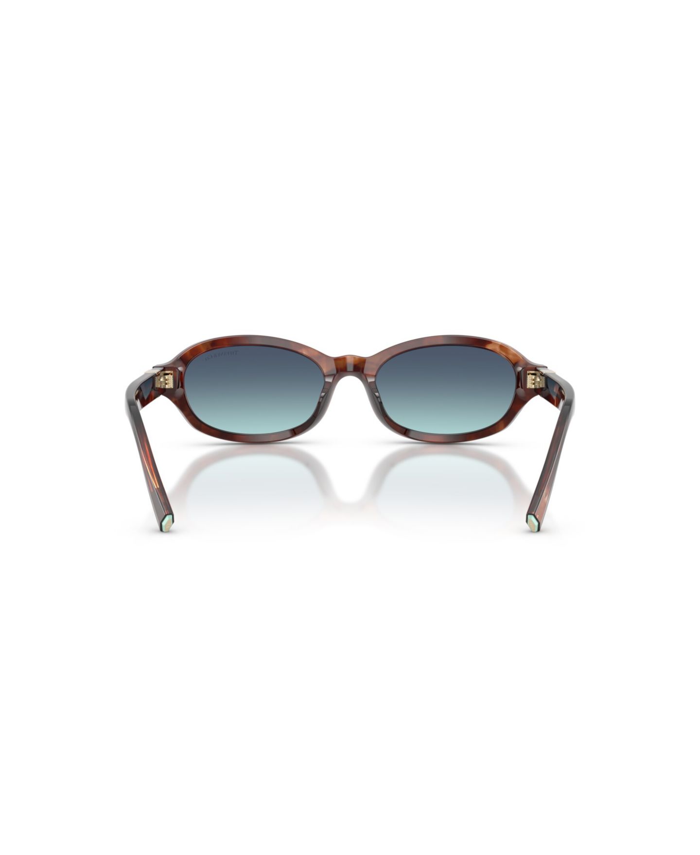 Женские солнцезащитные очки Tiffany & Co. Oval Blue Gradient Lenses Sunglasses TF4270U, цвет: Коричневый гавана — фото 4