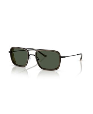 Polarized Metal Square Sunglasses EA2162