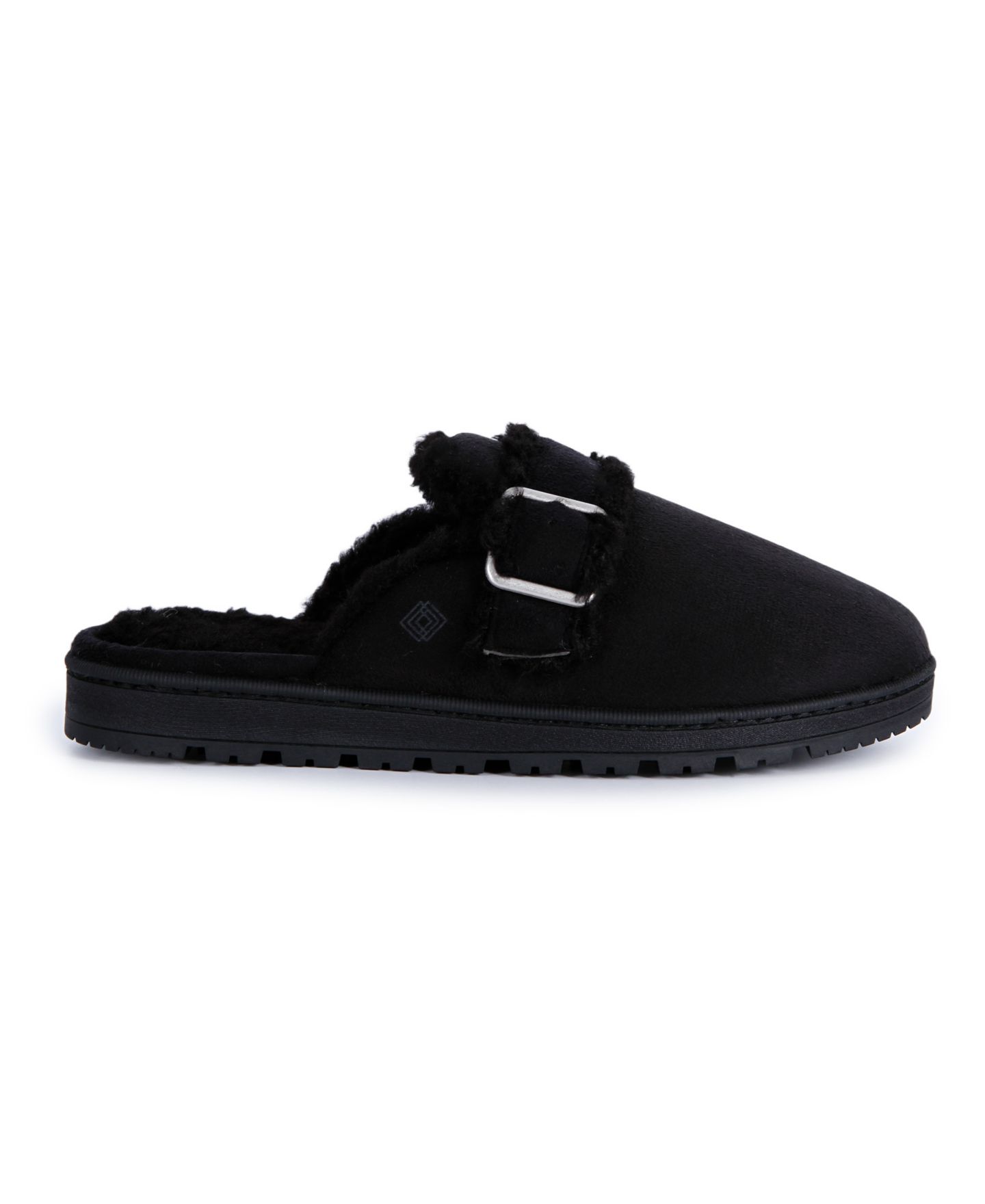 Женские тапочки Isotoner Signature Buckle Scuff Slippers, цвет: Чёрный — фото 2