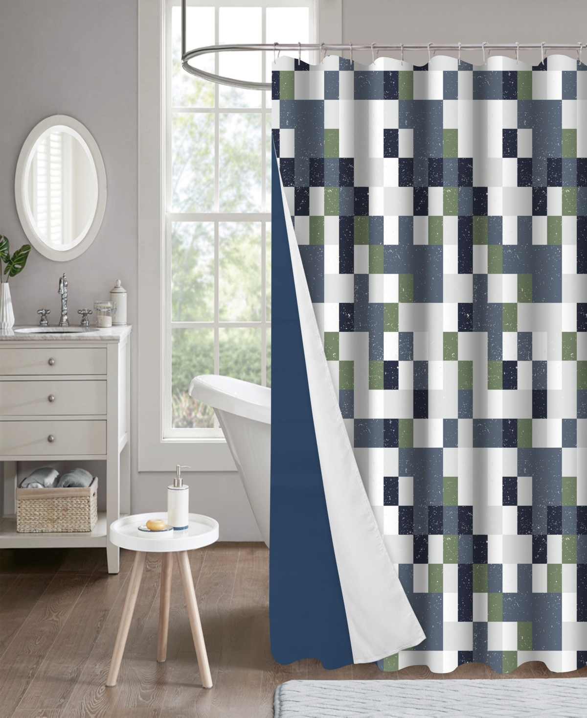Popular Bath Neptune 14-piece Shower Curtain And Liner Set In Multi