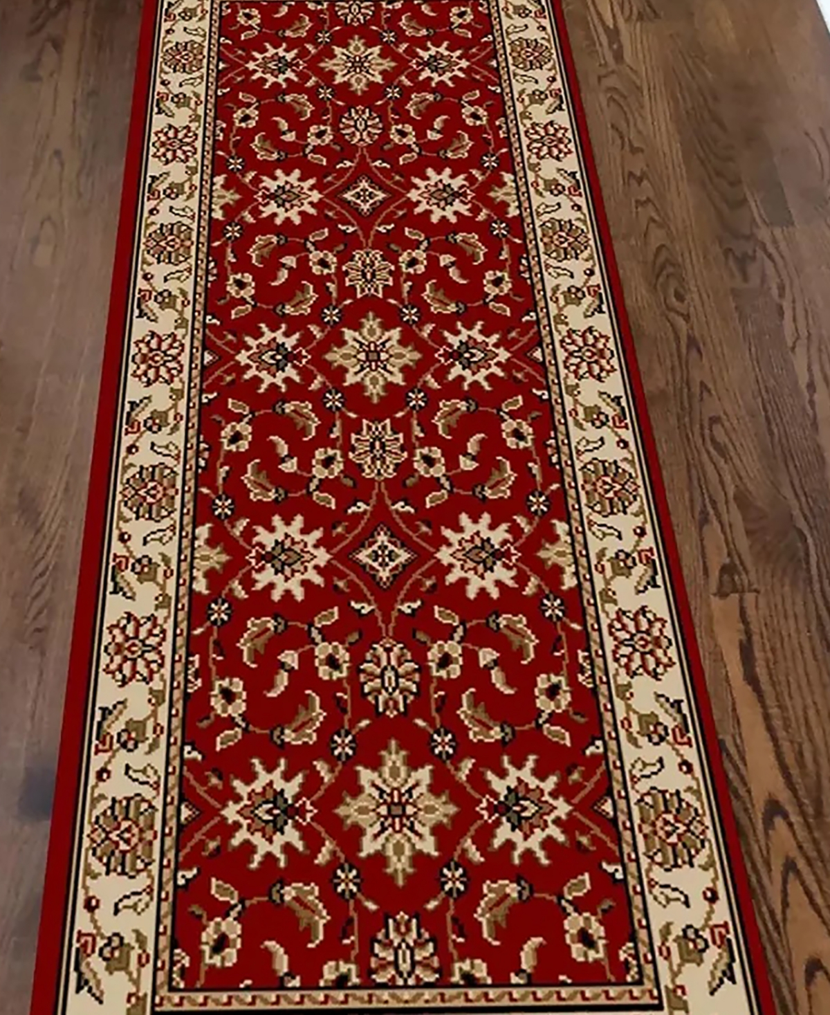 Closeout!! Km Home Pesaro Meshed Red 2'2" x 7'7" Runner Area Rug