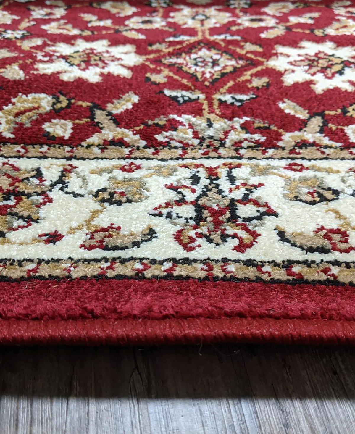Closeout!! Km Home Pesaro Meshed Red 3'3" x 4'11" Area Rug
